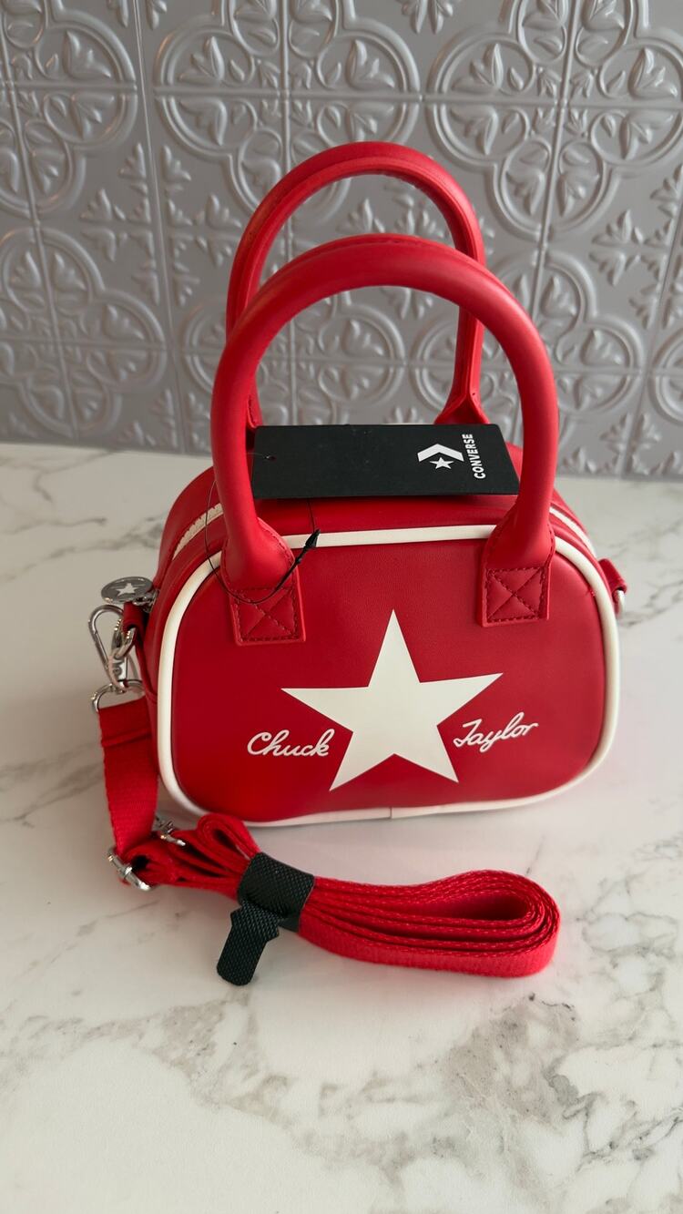 Converse Chuck Taylor Mini Bowling Bag Red Crossbody Handbag Purse NWT